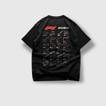 Formula One 2025 Race Calendar Tee – Track Every Win